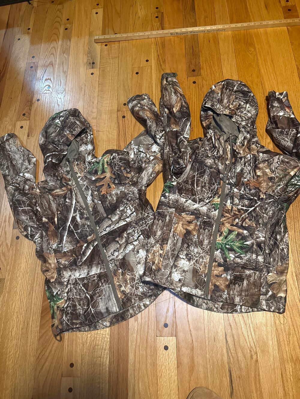 2 NWOT Rustic Ridge Realtree Edge Camo Hunting Jackets Kids M Hooded Youth